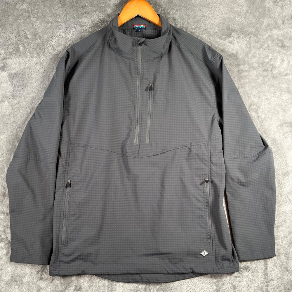 Burlebo Everyday Jacket Mens Medium Gray Lightweight Performance Outdoors Gorp